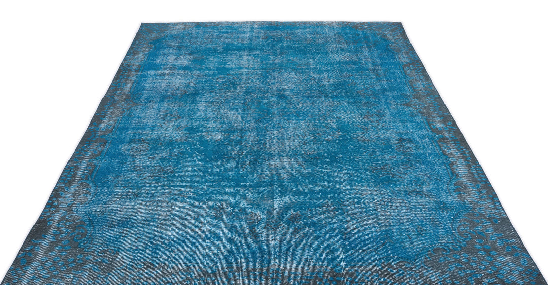Athens Turquoise Tumbled Wool Hand Woven Carpet 188 x 291