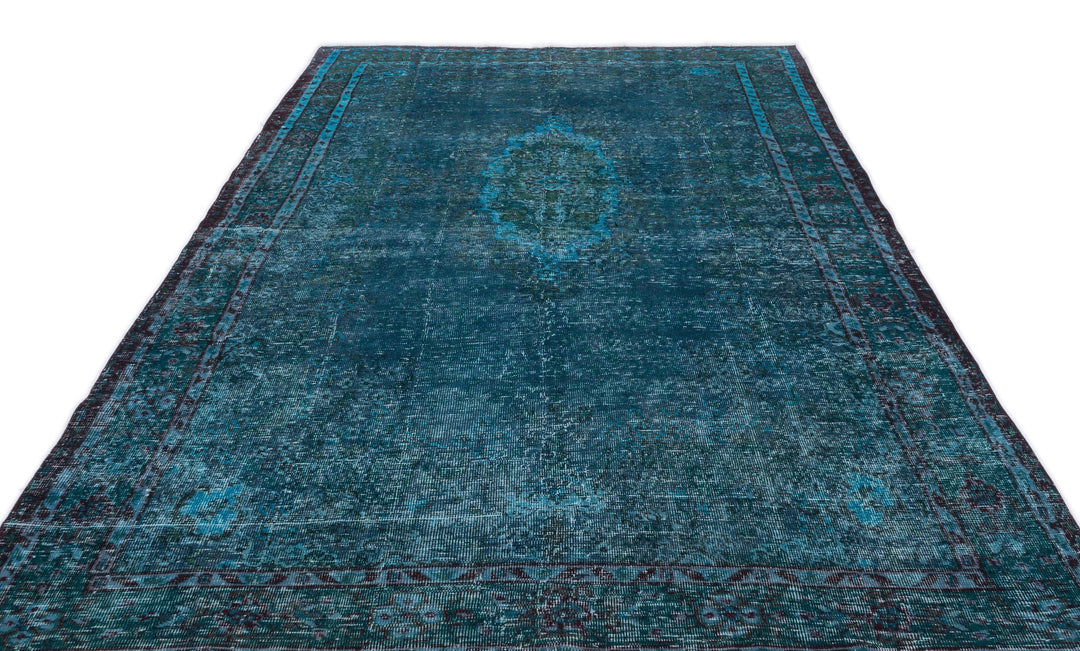 Athens Turquoise Tumbled Wool Hand Woven Carpet 197 x 336