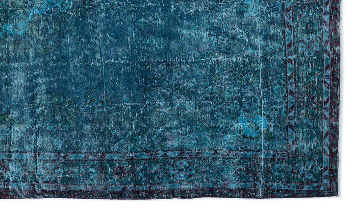 Athens Turquoise Tumbled Wool Hand Woven Carpet 197 x 336