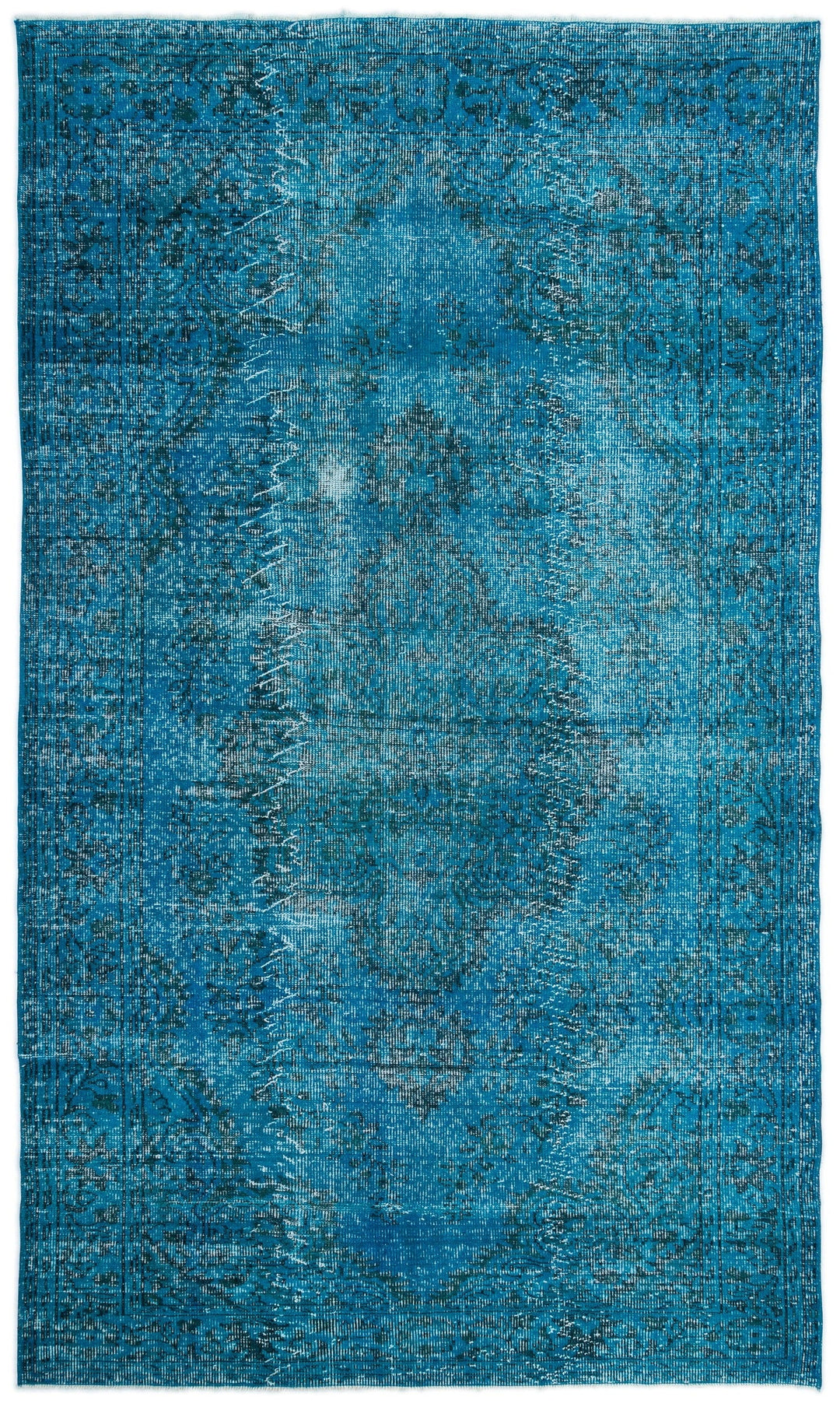 Athens Turquoise Tumbled Wool Hand Woven Rug 181 x 306