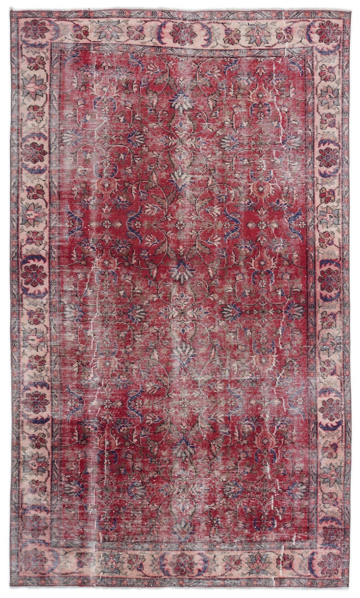 Athens Red Tumbled Wool Hand Woven Carpet 155 x 266