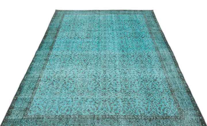 Athens Turquoise Tumbled Wool Hand Woven Carpet 160 x 267