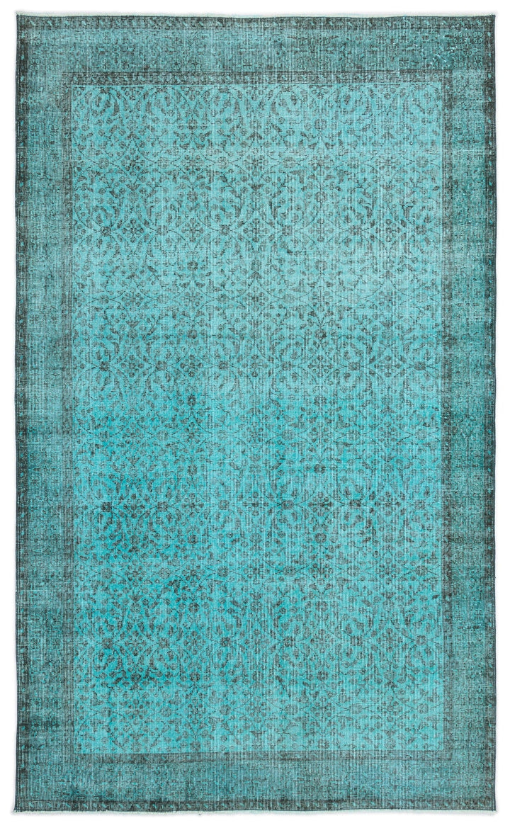 Athens Turquoise Tumbled Wool Hand Woven Carpet 160 x 267