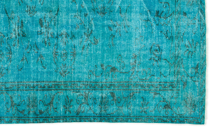 Athens Turquoise Tumbled Wool Hand Woven Carpet 136 x 235