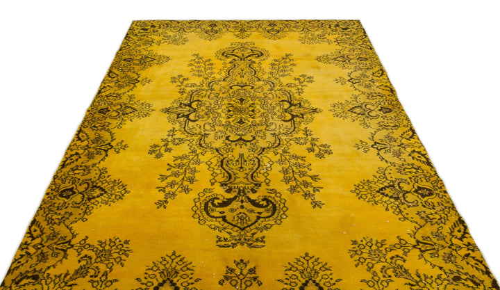 Athens Yellow Tumbled Wool Hand Woven Carpet 185 x 302