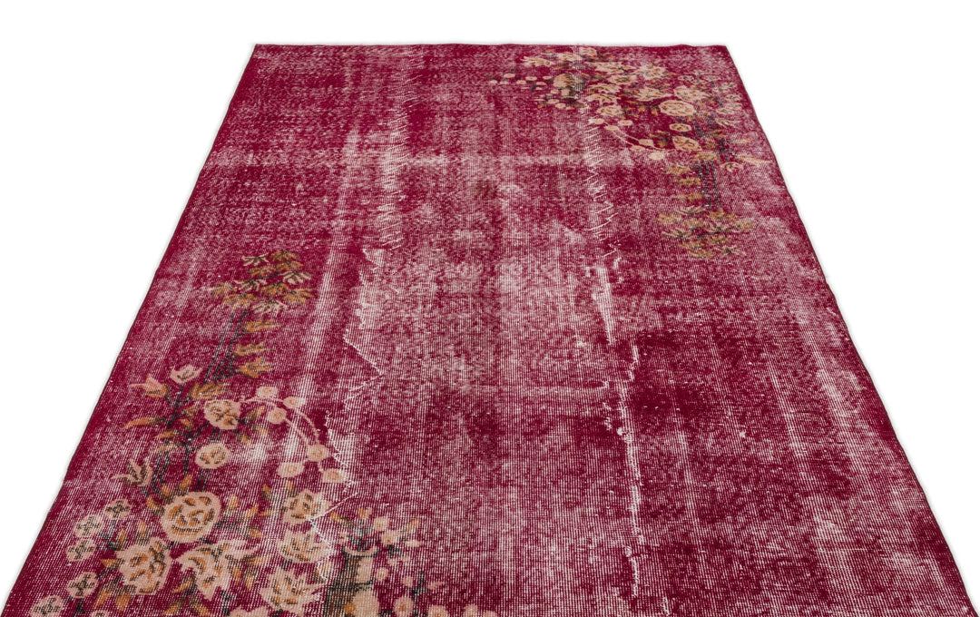 Athens Red Tumbled Wool Hand Woven Carpet 158 x 274