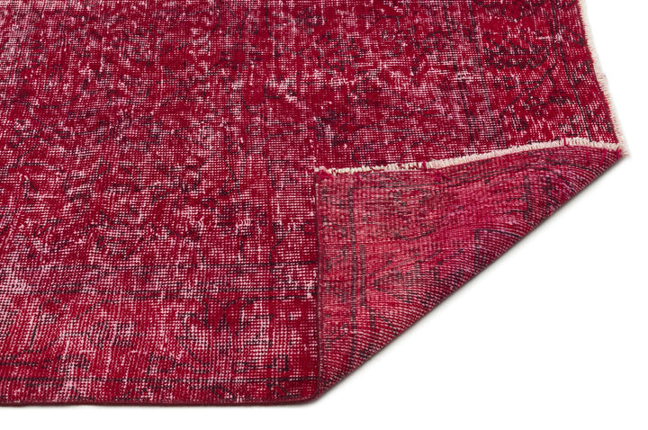 Athens Red Tumbled Wool Hand Woven Carpet 152 x 266