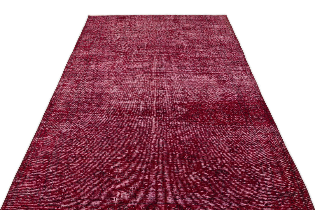 Athens Red Tumbled Wool Hand Woven Carpet 152 x 266