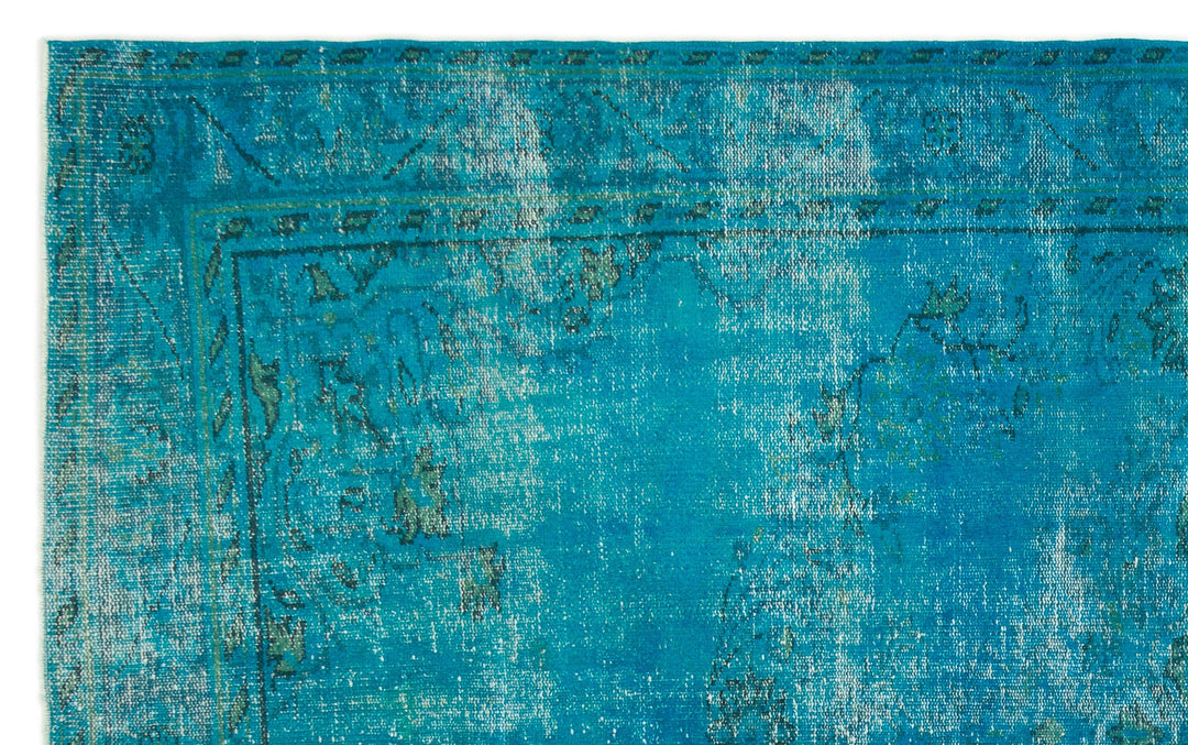 Athens Turquoise Tumbled Wool Hand Woven Rug 193 x 308
