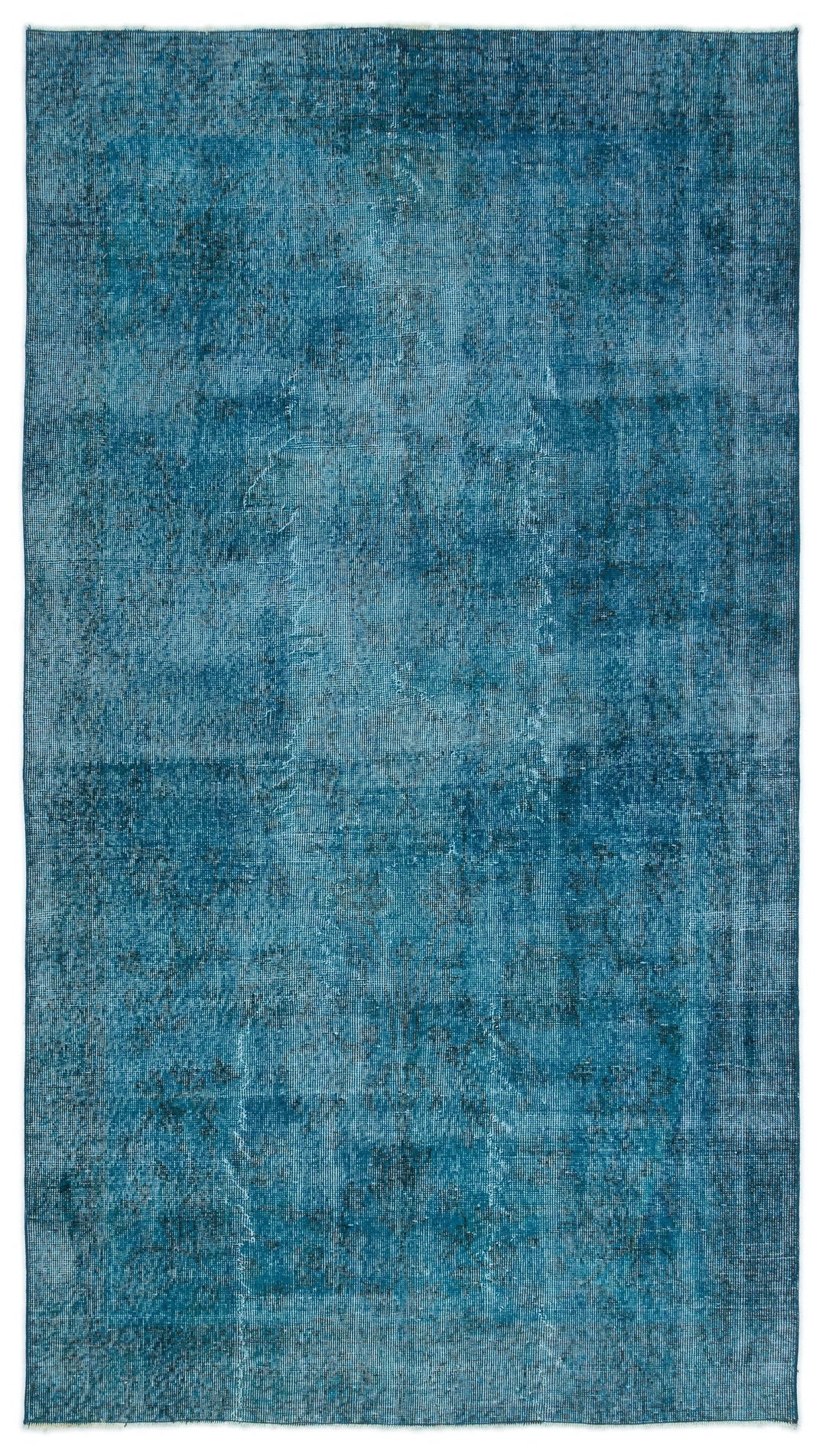 Athens Turquoise Tumbled Wool Hand Woven Carpet 146 x 260