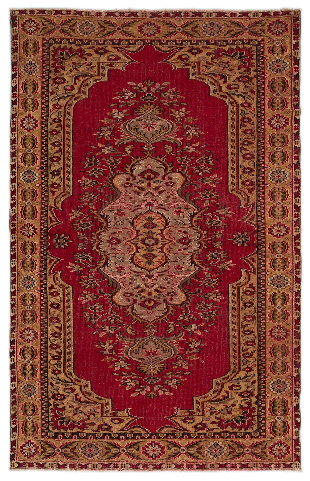 Athens Red Tumbled Wool Hand Woven Carpet 165 x 263
