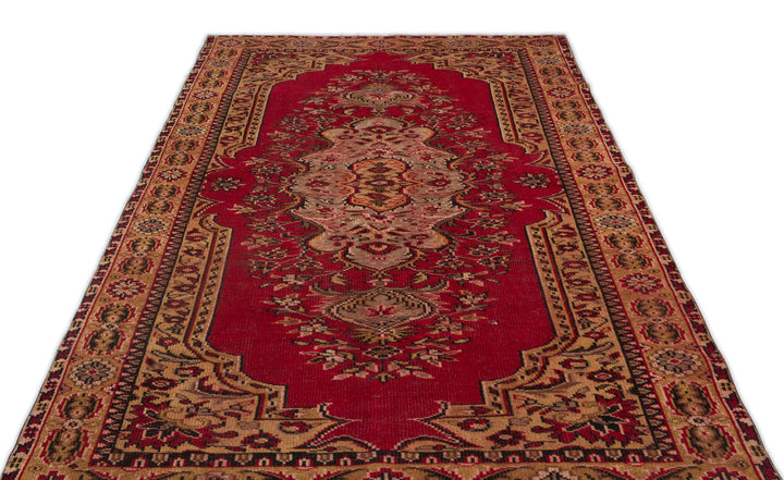 Athens Red Tumbled Wool Hand Woven Carpet 165 x 263