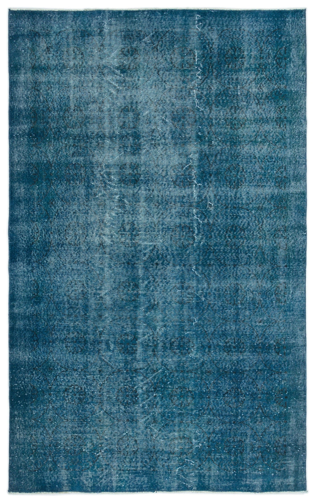 Athens Turquoise Tumbled Wool Hand Woven Carpet 161 x 254