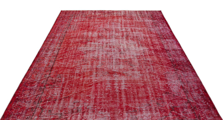 Athens Red Tumbled Wool Hand Woven Carpet 195 x 243
