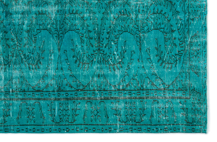 Athens Turquoise Tumbled Wool Hand Woven Carpet 183 x 281