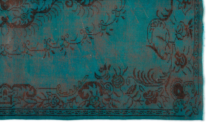 Athens 18395 Turquoise Tumbled Wool Hand Woven Carpet 183 x 297