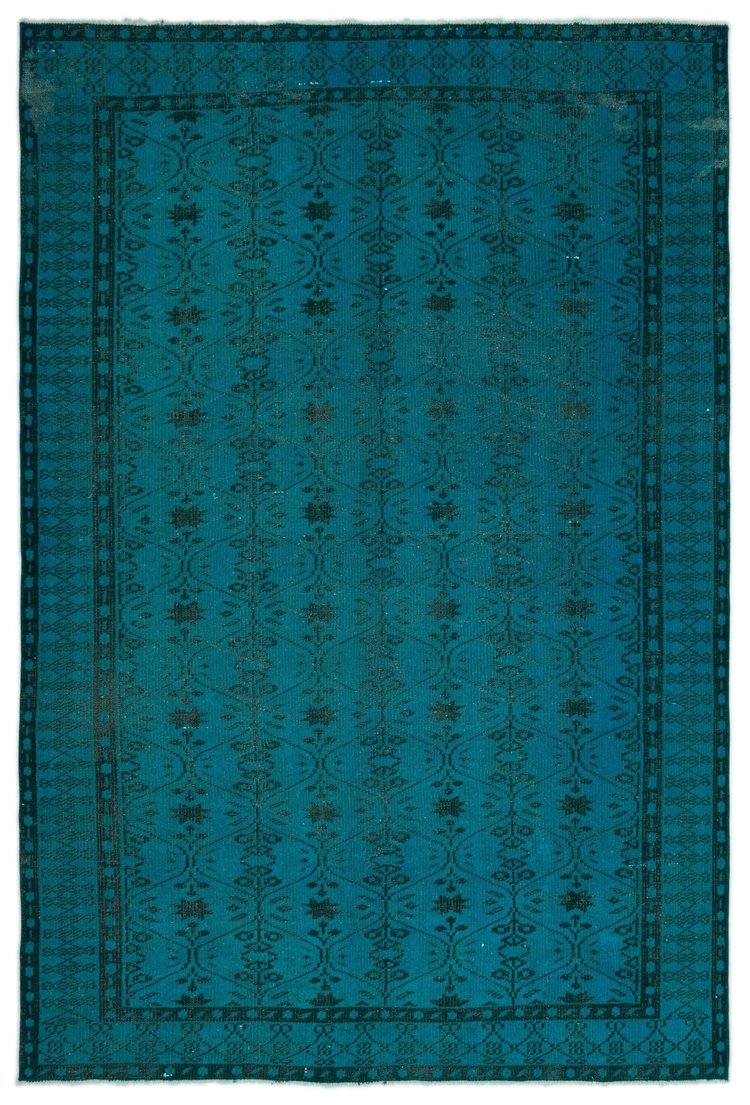 Athens Turquoise Tumbled Wool Hand Woven Rug 194 x 286