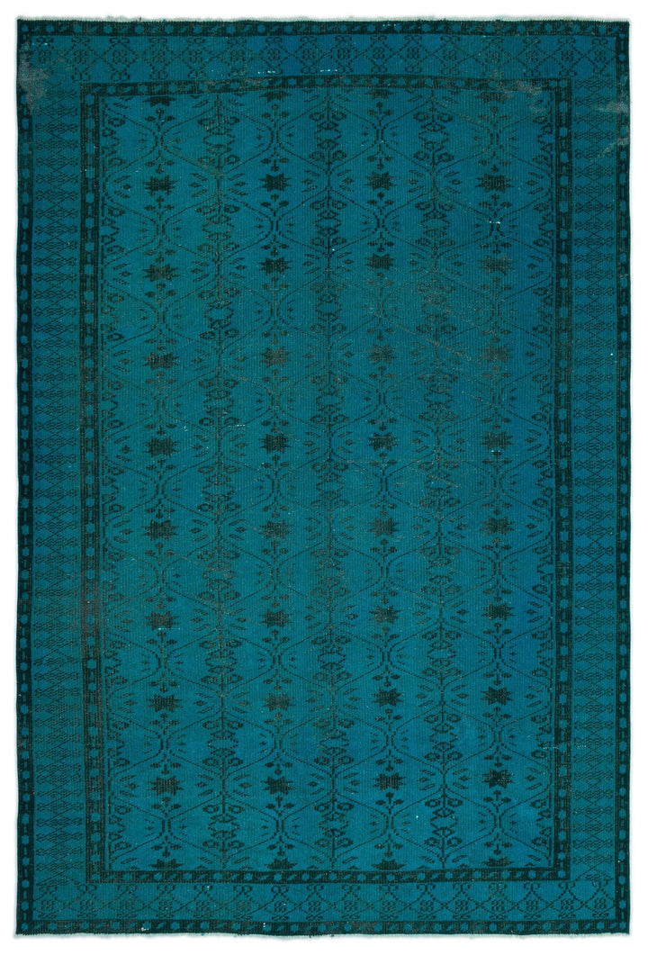 Athens Turquoise Tumbled Wool Hand Woven Rug 194 x 286