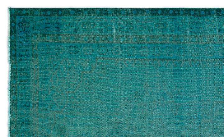 Athens 18406 Turquoise Tumbled Wool Hand Woven Carpet 162 x 255