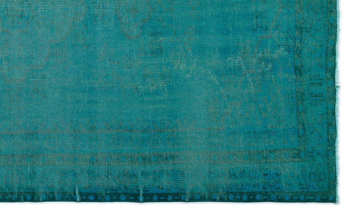 Athens 18406 Turquoise Tumbled Wool Hand Woven Carpet 162 x 255