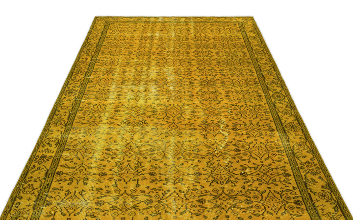 Athens Yellow Tumbled Wool Hand Woven Carpet 169 x 302