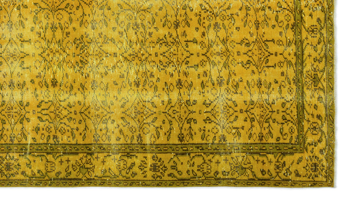 Athens Yellow Tumbled Wool Hand Woven Carpet 169 x 302