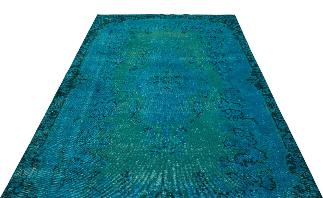 Athens Turquoise Tumbled Wool Hand Woven Rug 174 x 294