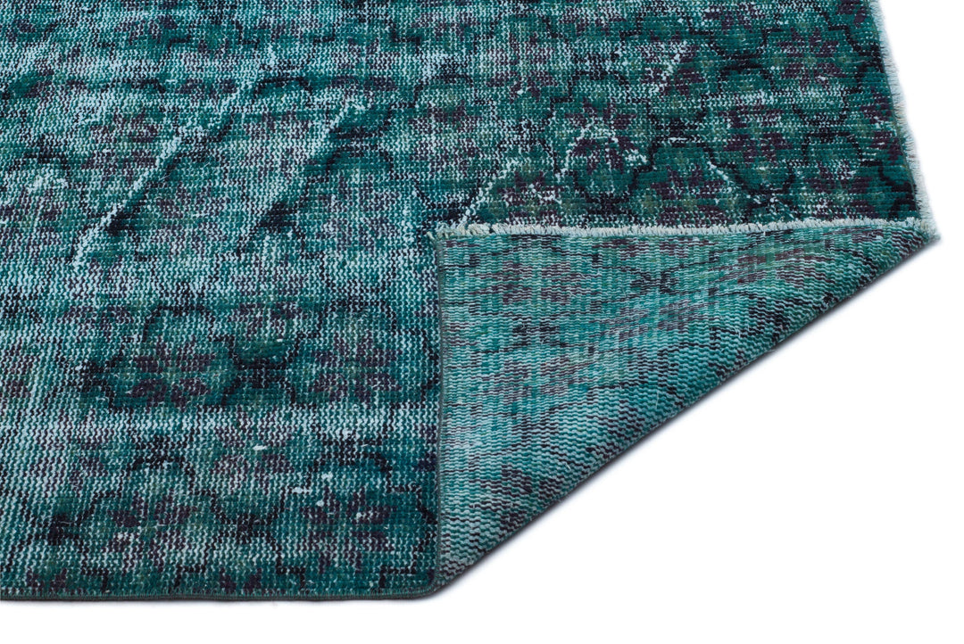 Athens Turquoise Tumbled Wool Hand Woven Carpet 161 x 278