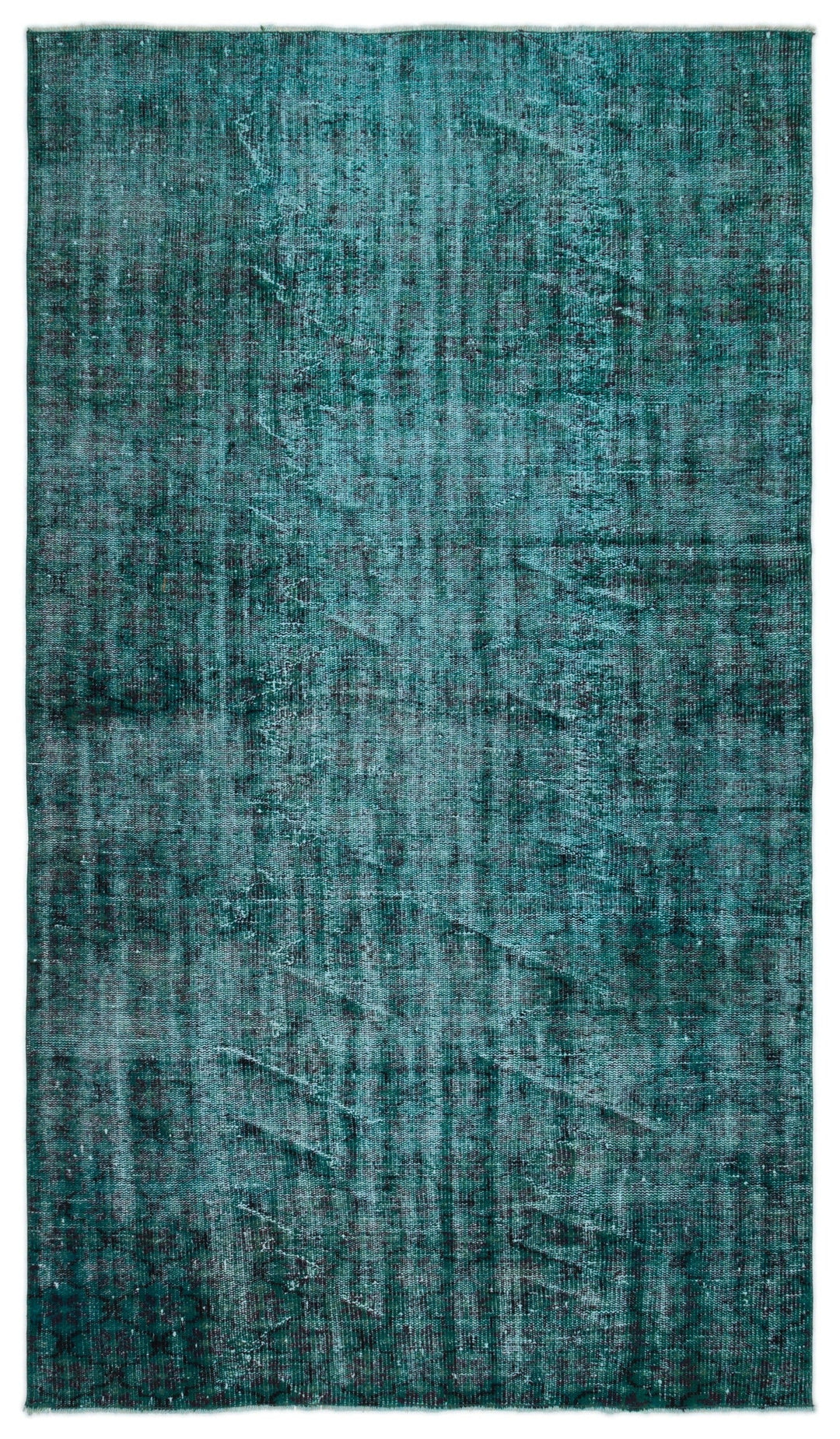 Athens Turquoise Tumbled Wool Hand Woven Carpet 161 x 278