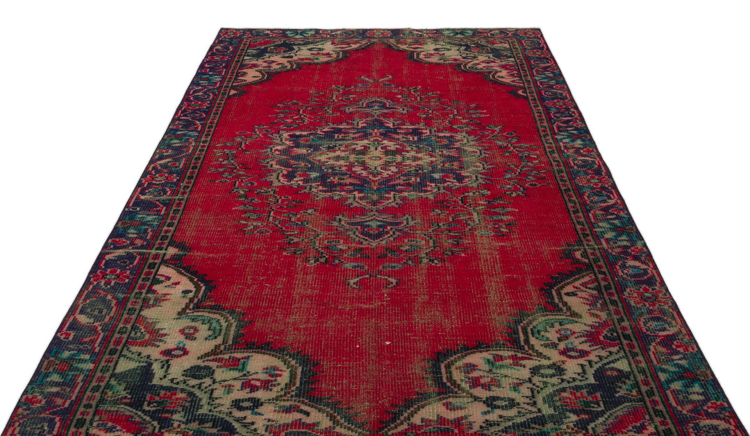 Athens Red Tumbled Wool Hand Woven Carpet 168 x 250