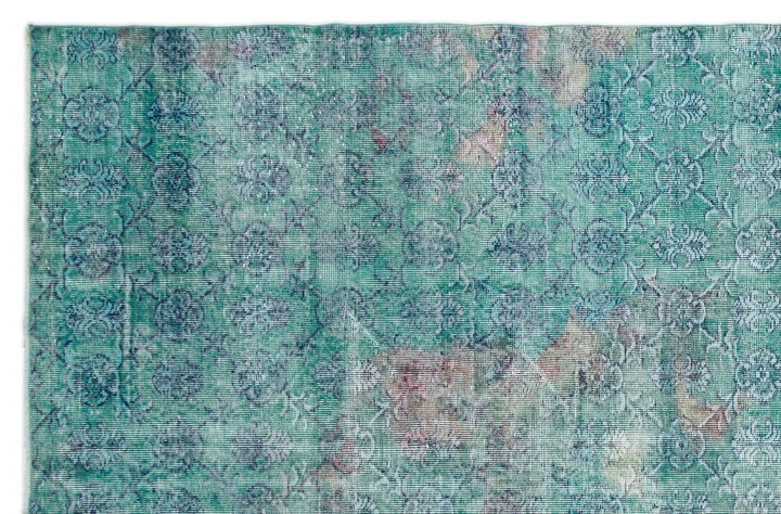 Athens Turquoise Tumbled Wool Hand Woven Rug 214 x 327