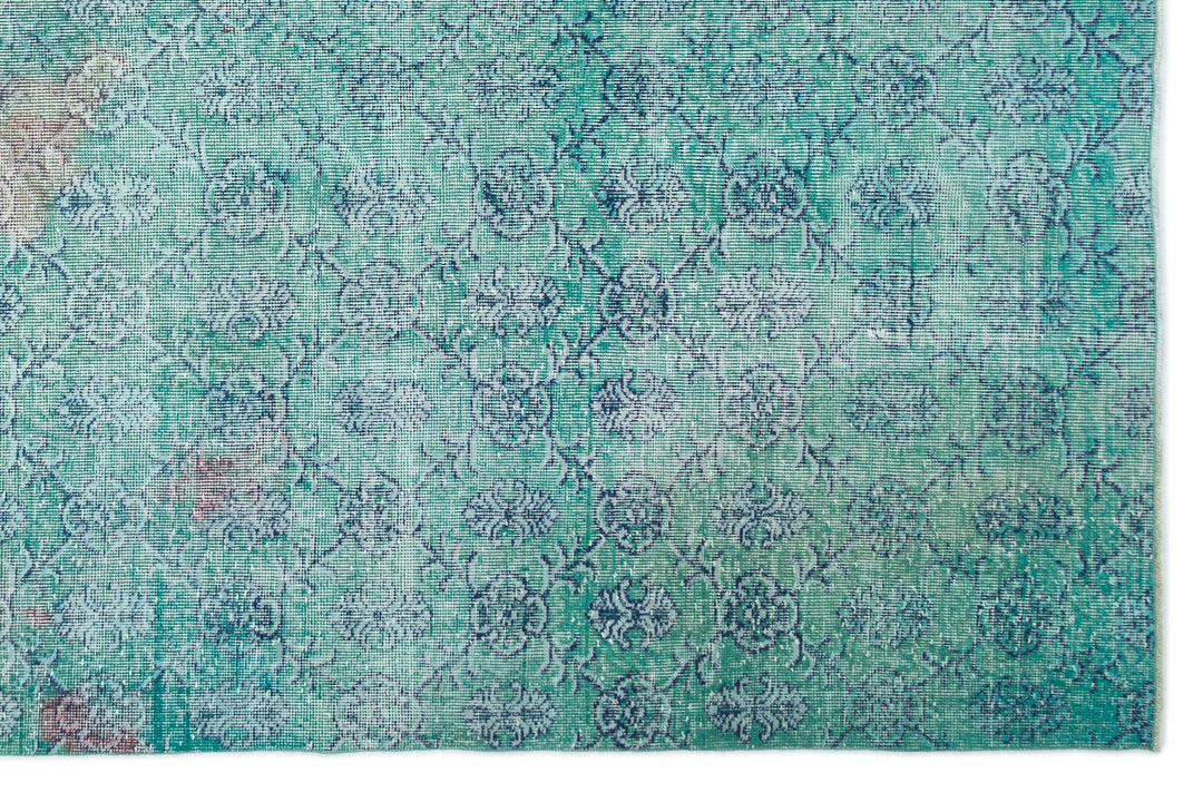 Athens Turquoise Tumbled Wool Hand Woven Rug 214 x 327