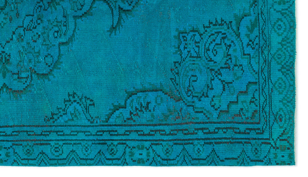 Athens Turquoise Tumbled Wool Hand Woven Carpet 152 x 270