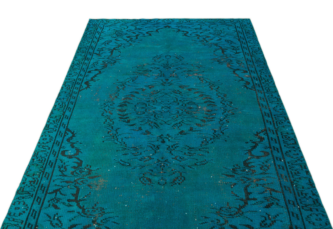 Athens Turquoise Tumbled Wool Hand Woven Carpet 143 x 258