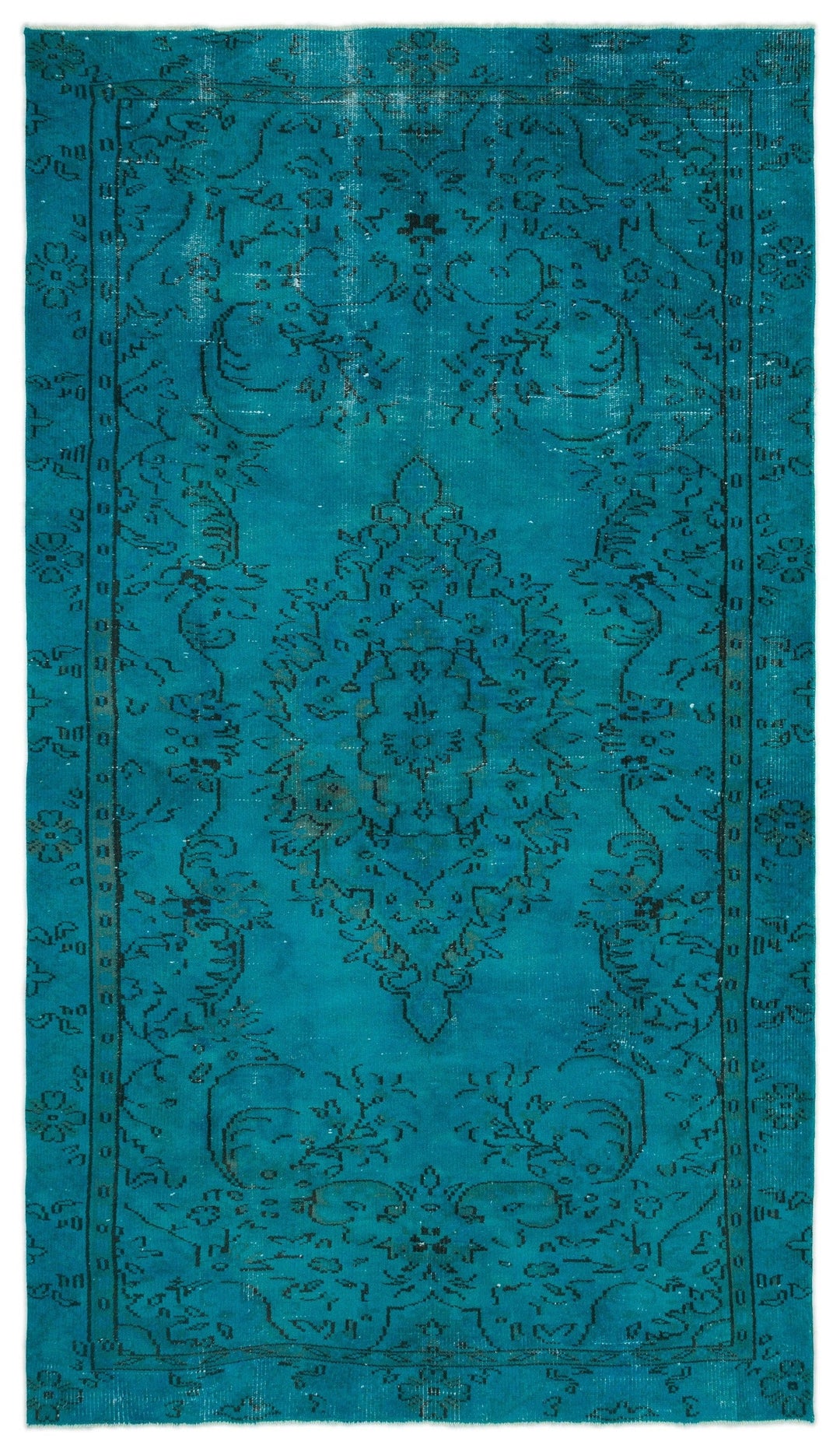 Athens Turquoise Tumbled Wool Hand Woven Rug 166 x 290