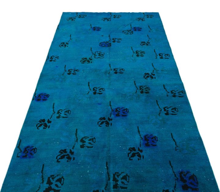 Athens Turquoise Tumbled Wool Hand Woven Rug 120 x 262