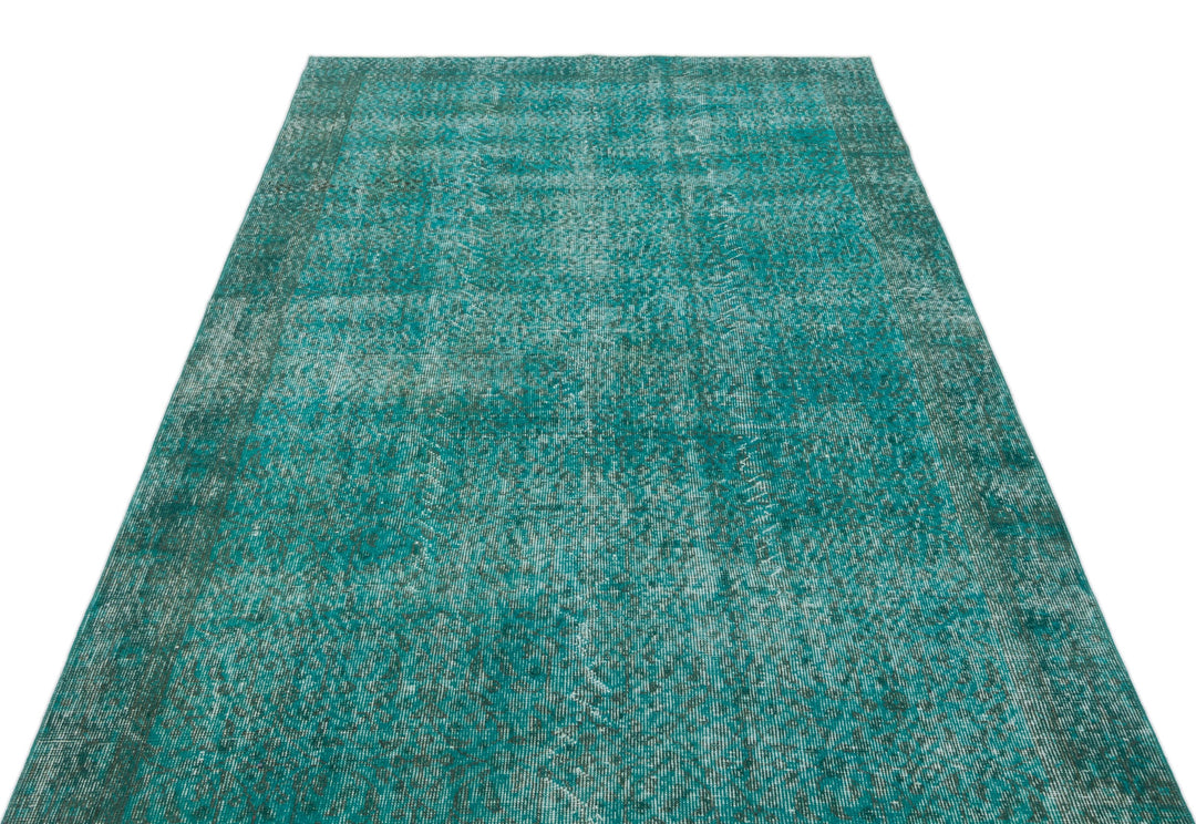 Athens Turquoise Tumbled Wool Hand Woven Carpet 154 x 266