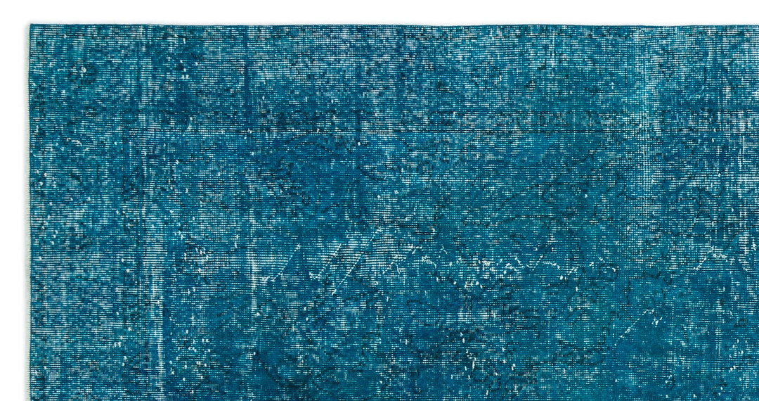Athens Turquoise Tumbled Wool Hand Woven Carpet 147 x 288