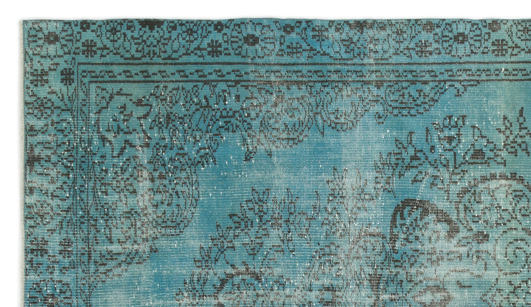 Athens Turquoise Tumbled Wool Hand Woven Carpet 160 x 285