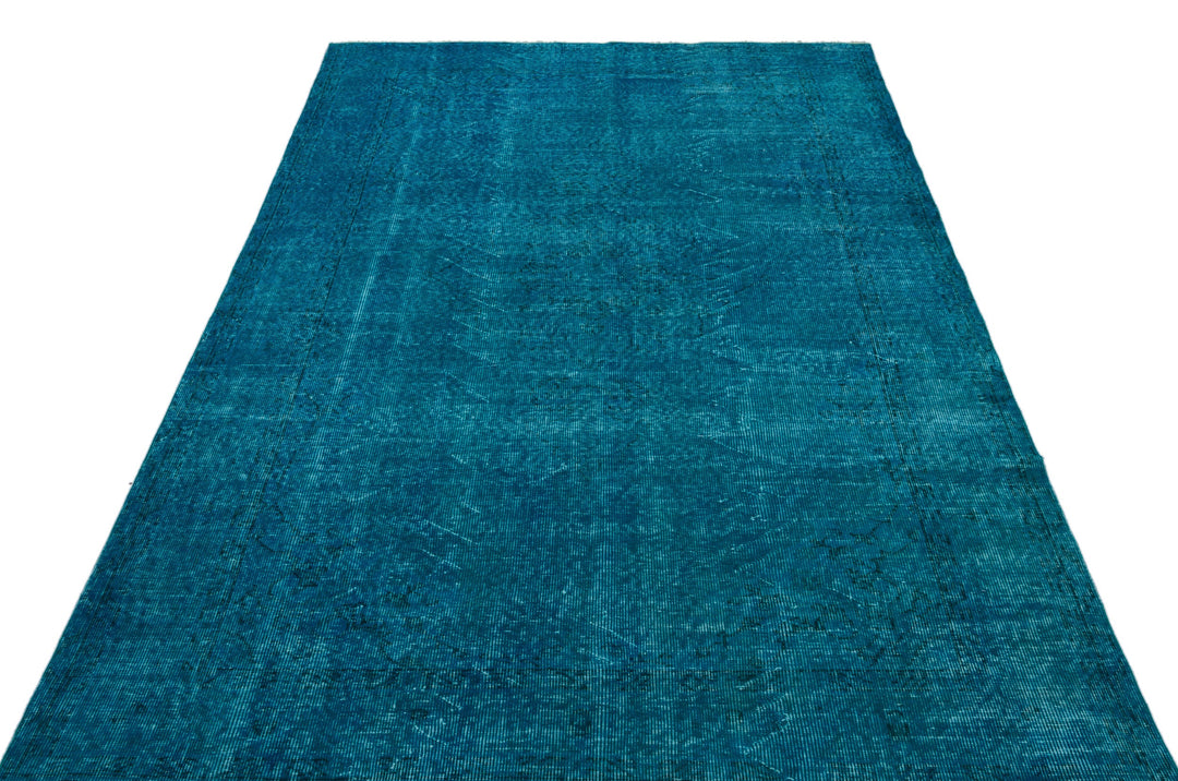 Athens Turquoise Tumbled Wool Hand Woven Carpet 159 x 262
