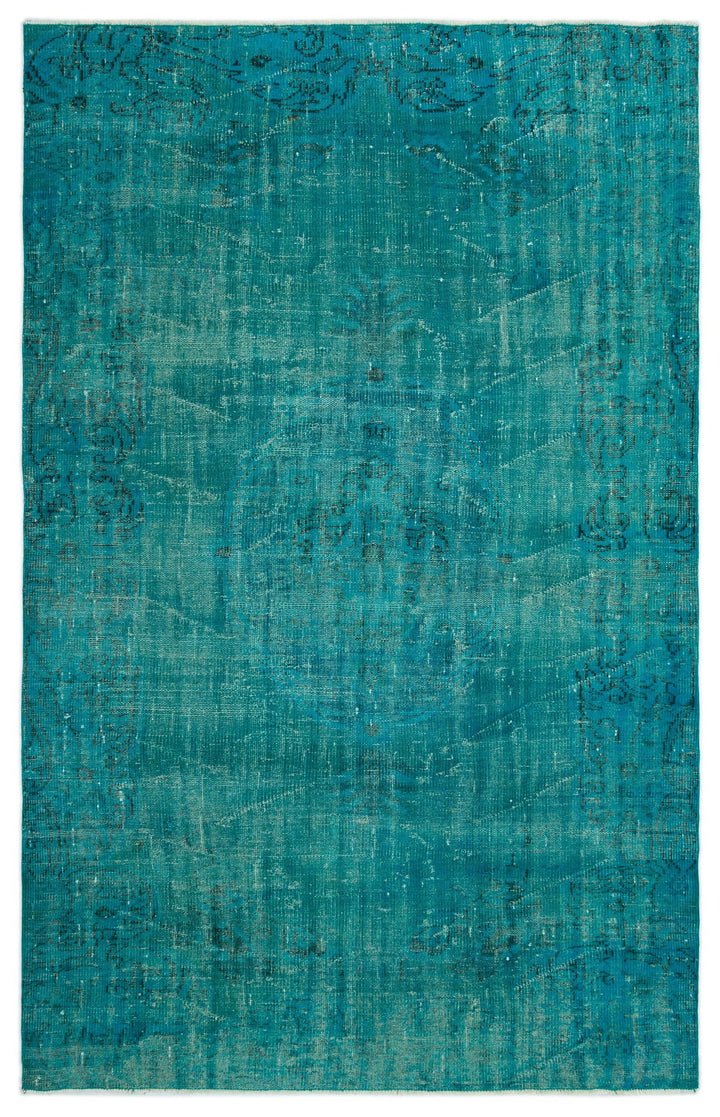 Athens Turquoise Tumbled Wool Hand Woven Rug 174 x 267