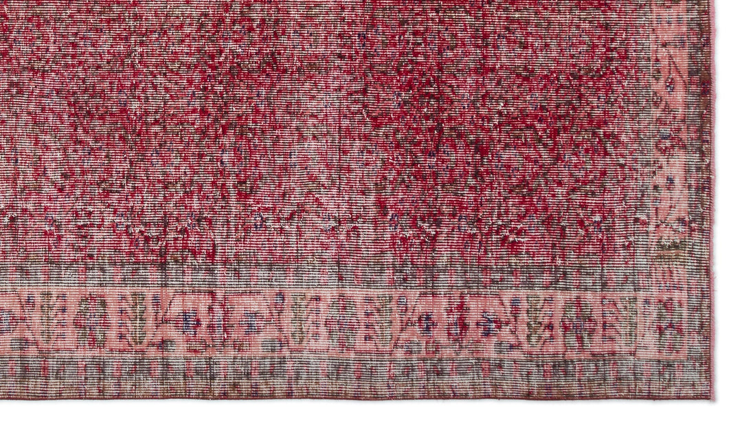 Athens Red Tumbled Wool Hand Woven Carpet 170 x 303