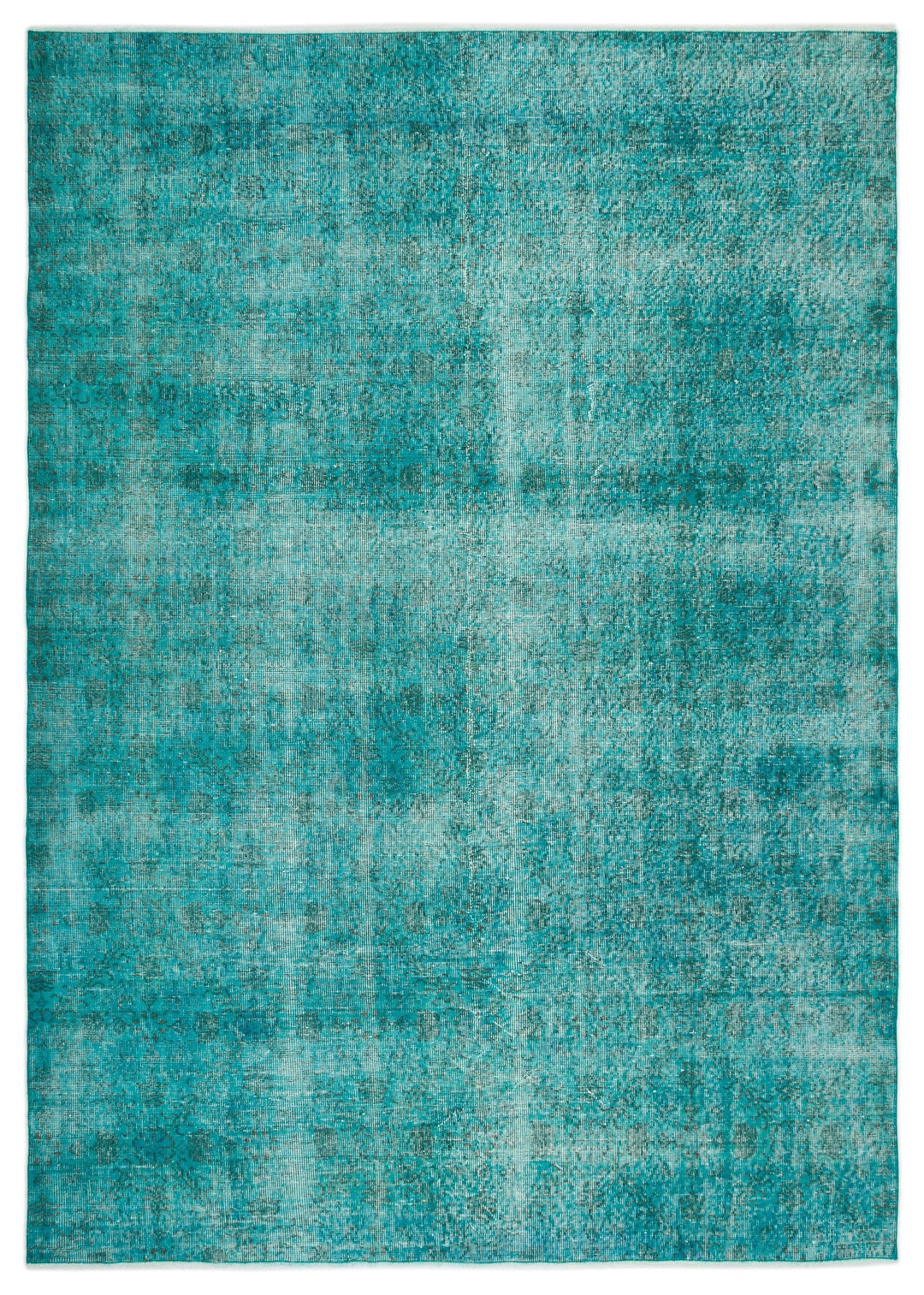 Athens Turquoise Tumbled Wool Hand Woven Carpet 208 x 292