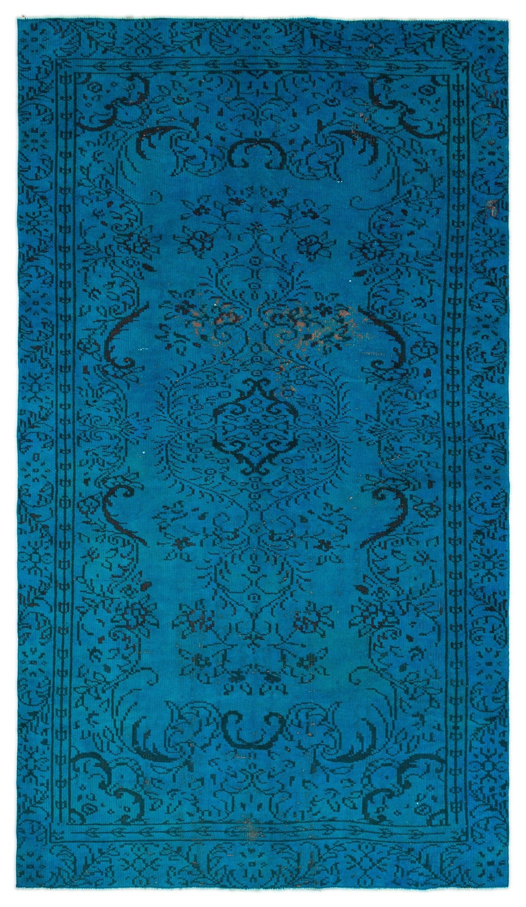 Athens Turquoise Tumbled Wool Hand Woven Carpet 154 x 270