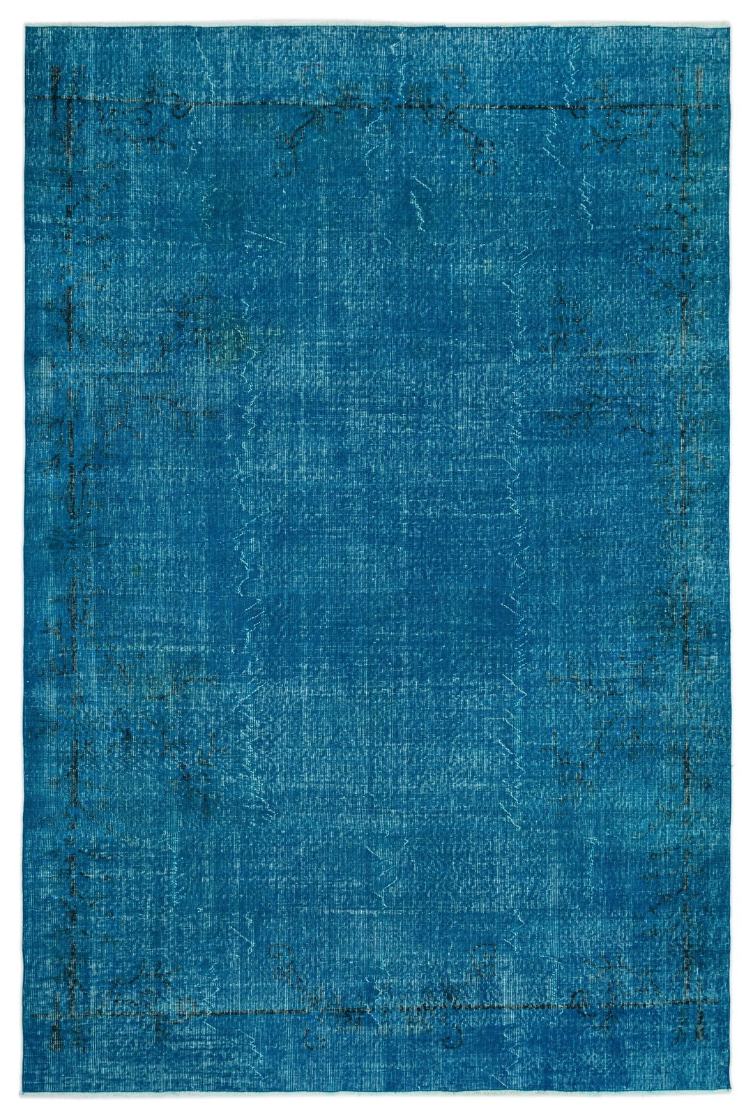 Athens Turquoise Tumbled Wool Hand Woven Carpet 203 x 303