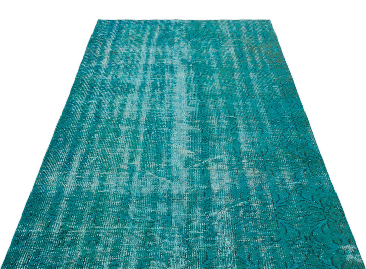 Athens Turquoise Tumbled Wool Hand Woven Carpet 126 x 238