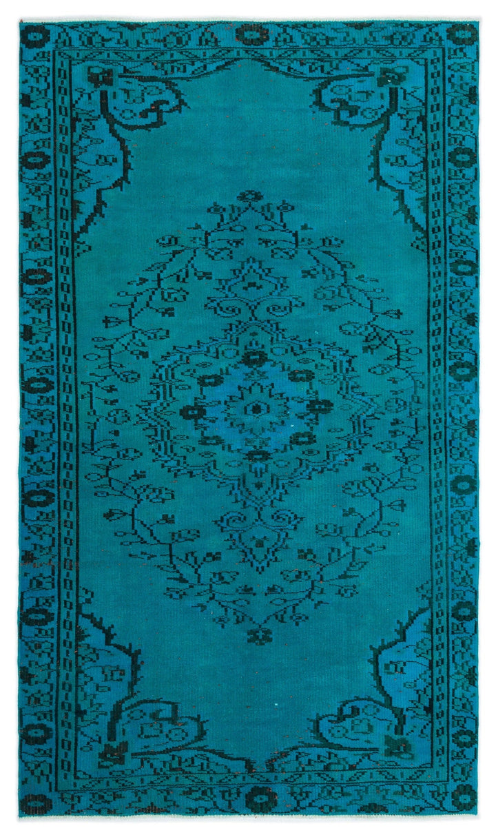 Athens Turquoise Tumbled Wool Hand Woven Carpet 135 x 224