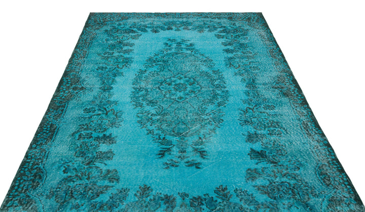 Athens Turquoise Tumbled Wool Hand Woven Rug 170 x 290