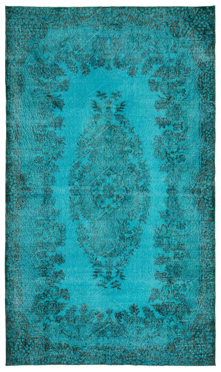 Athens Turquoise Tumbled Wool Hand Woven Rug 170 x 290