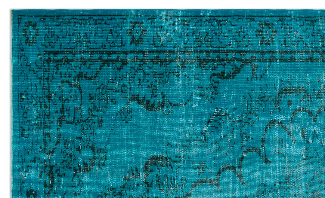 Athens Turquoise Tumbled Wool Hand Woven Rug 177 x 295